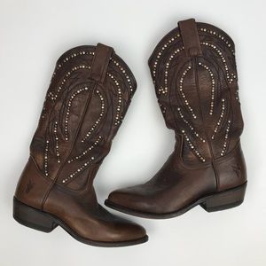 Studded Frye cowboy boots
